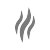 Filled in Heat Wave Icon